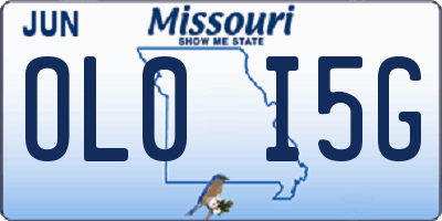 MO license plate OL0I5G