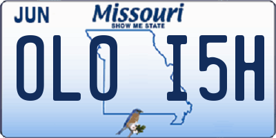 MO license plate OL0I5H