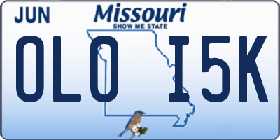 MO license plate OL0I5K