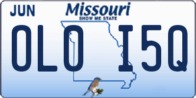 MO license plate OL0I5Q