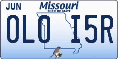 MO license plate OL0I5R