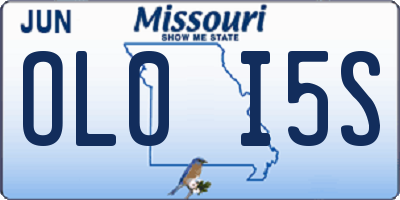 MO license plate OL0I5S