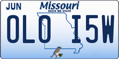 MO license plate OL0I5W