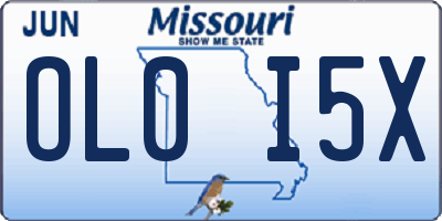 MO license plate OL0I5X