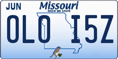 MO license plate OL0I5Z