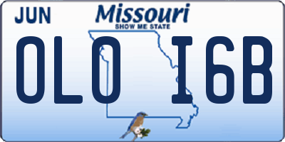 MO license plate OL0I6B
