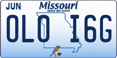 MO license plate OL0I6G