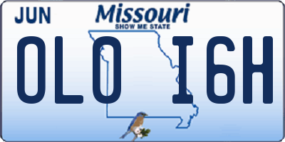 MO license plate OL0I6H
