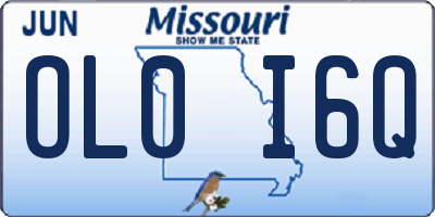MO license plate OL0I6Q