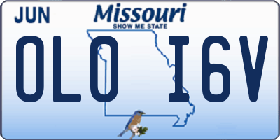 MO license plate OL0I6V