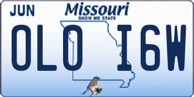 MO license plate OL0I6W