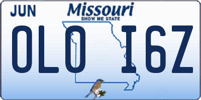 MO license plate OL0I6Z