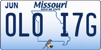 MO license plate OL0I7G