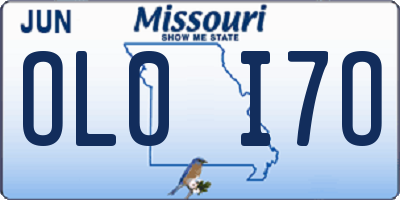 MO license plate OL0I7O