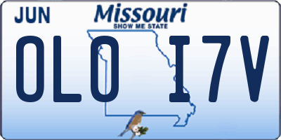MO license plate OL0I7V