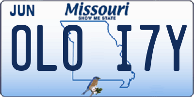 MO license plate OL0I7Y