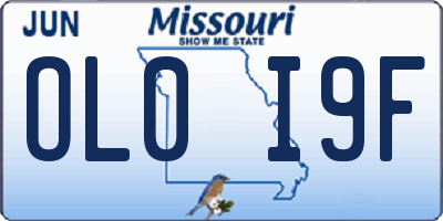 MO license plate OL0I9F