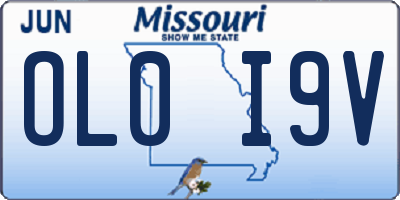 MO license plate OL0I9V