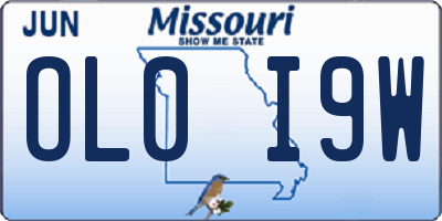 MO license plate OL0I9W