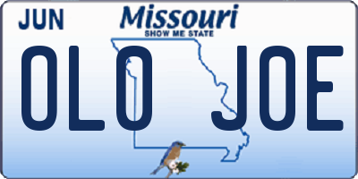 MO license plate OL0J0E