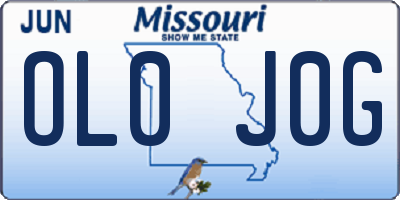 MO license plate OL0J0G