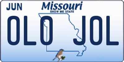 MO license plate OL0J0L