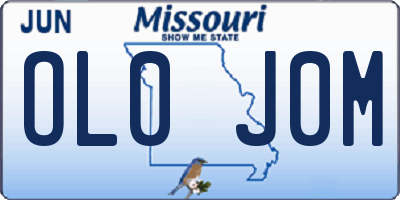MO license plate OL0J0M