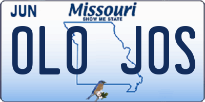 MO license plate OL0J0S