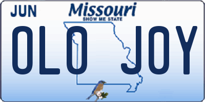 MO license plate OL0J0Y