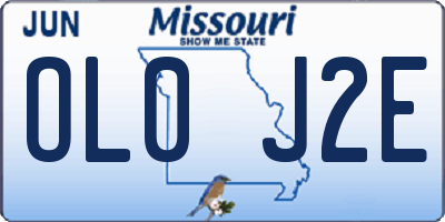 MO license plate OL0J2E