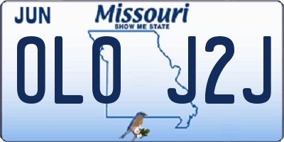 MO license plate OL0J2J