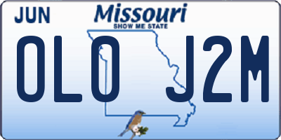 MO license plate OL0J2M
