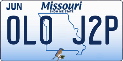 MO license plate OL0J2P