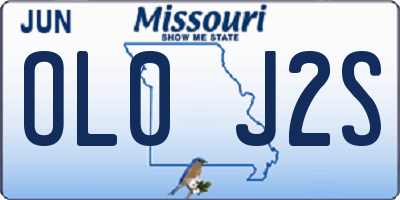 MO license plate OL0J2S