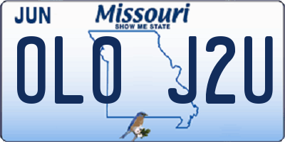 MO license plate OL0J2U