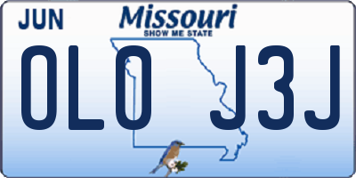 MO license plate OL0J3J