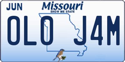 MO license plate OL0J4M