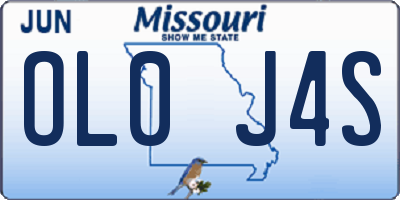 MO license plate OL0J4S