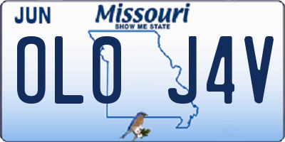 MO license plate OL0J4V