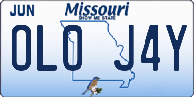 MO license plate OL0J4Y