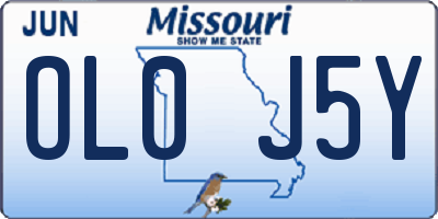 MO license plate OL0J5Y