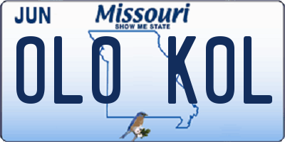 MO license plate OL0K0L