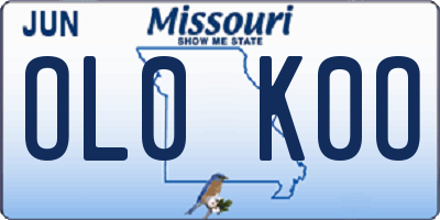 MO license plate OL0K0O