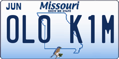 MO license plate OL0K1M
