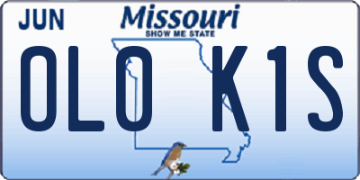 MO license plate OL0K1S