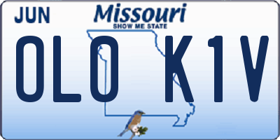 MO license plate OL0K1V