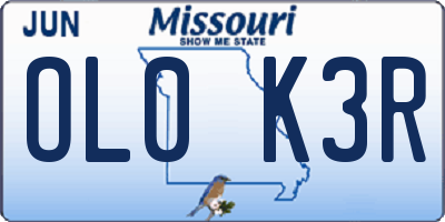 MO license plate OL0K3R