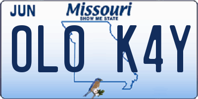 MO license plate OL0K4Y
