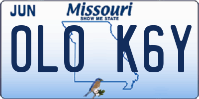 MO license plate OL0K6Y
