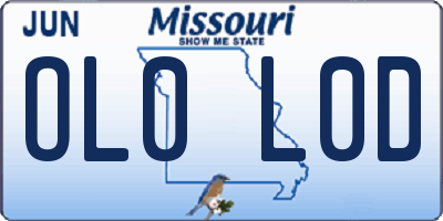 MO license plate OL0L0D